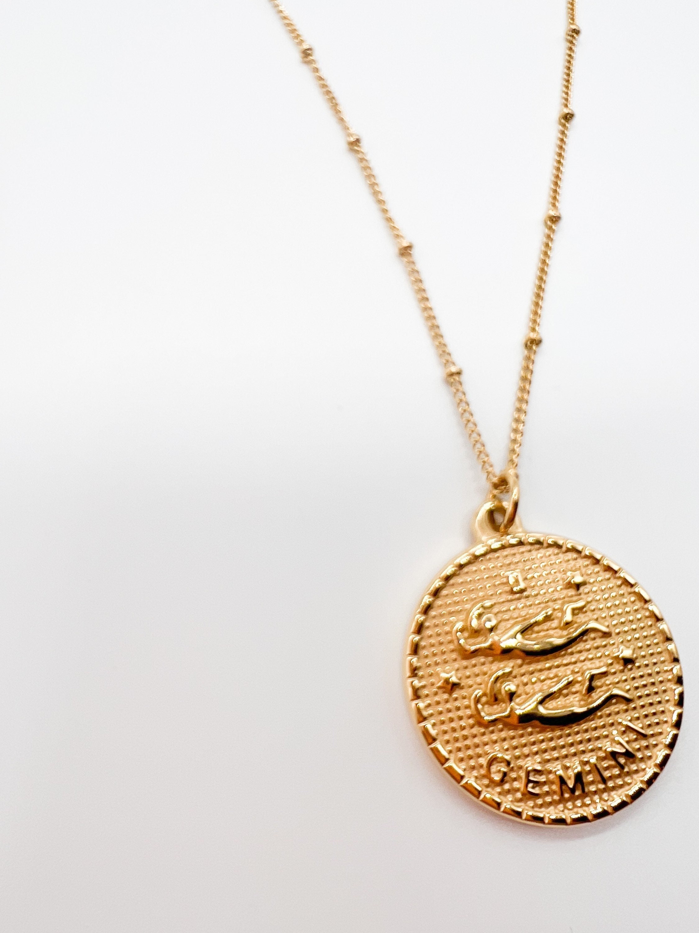Gemini coin necklace sale