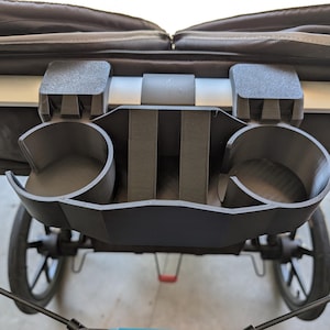Cell Phone and Yeti Double Cup Holder for Thule Stroller