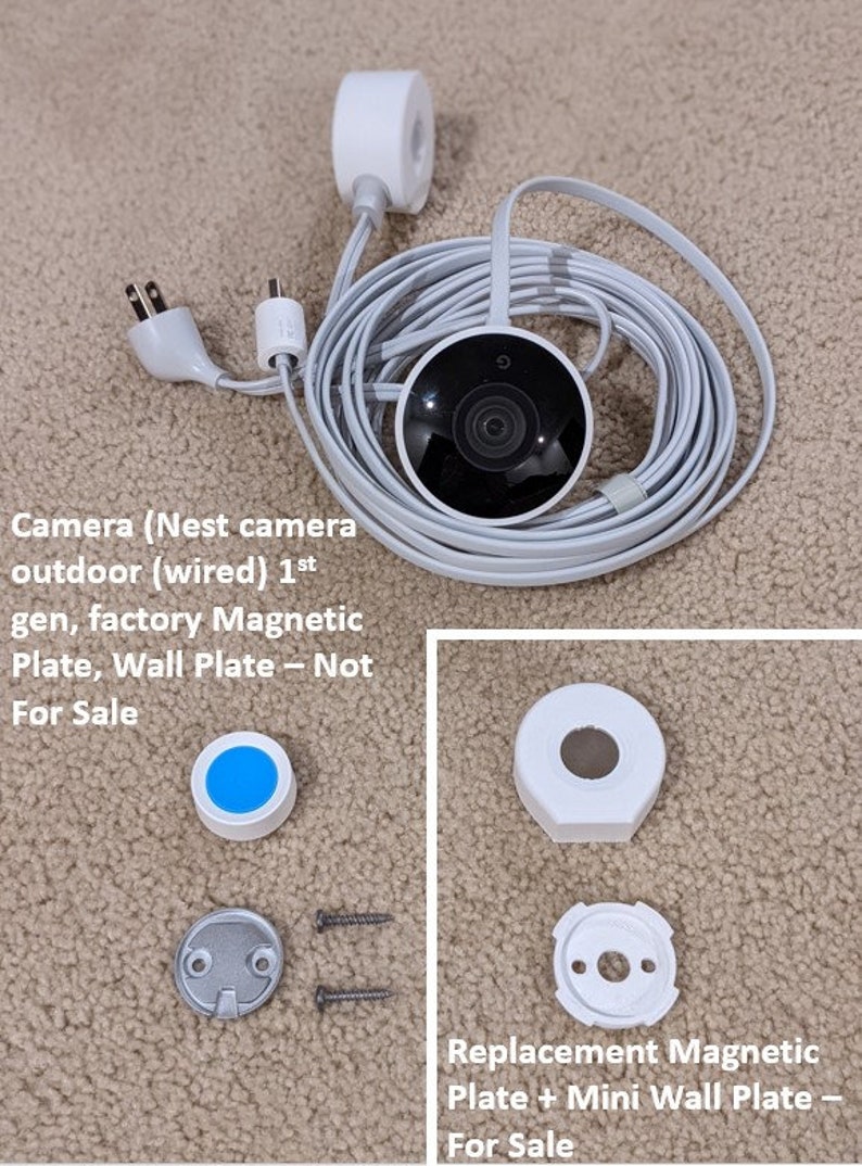 Google Nest Camera Outdoorwired Plate and Mini Wall Etsy