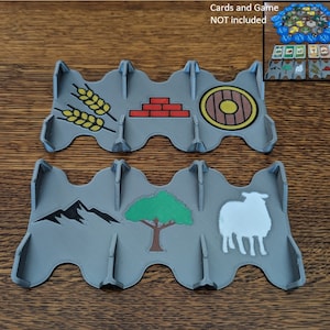 Settlers Card Holder & Organizer – Stackable, Stylish, and Perfect for 5-6 Player Games