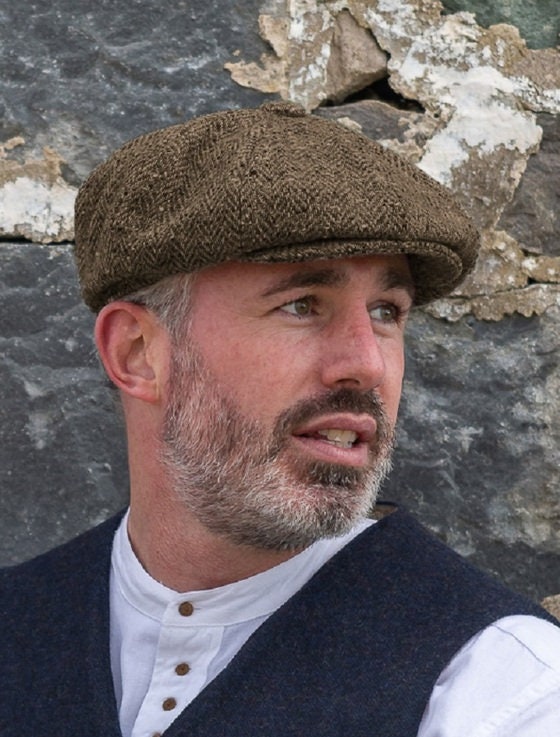 Donegal tweed mens gatsby cap Clearance