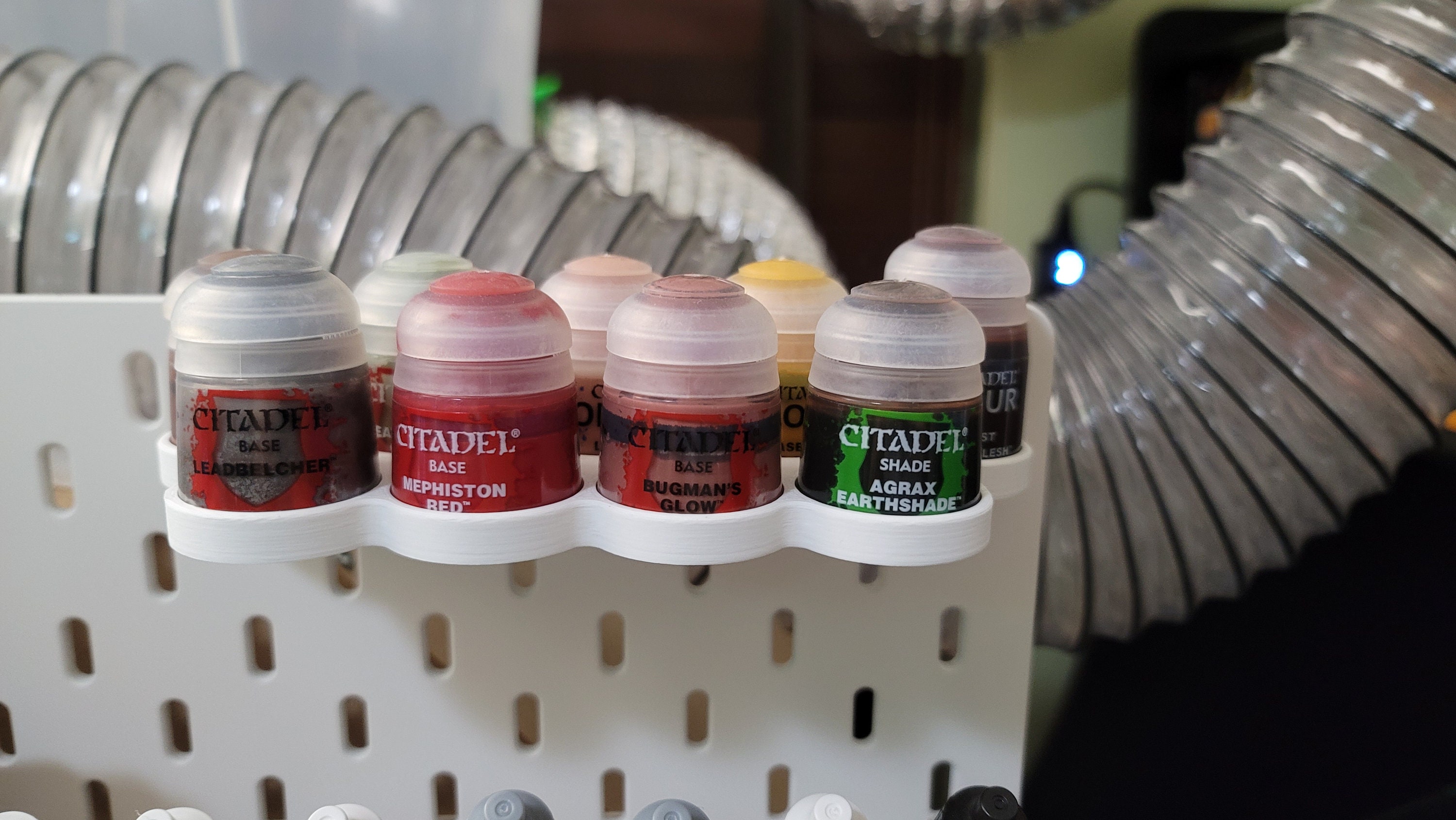 Citadel Games Paint Pot Holder for IKEA Skadis Pegboard 9