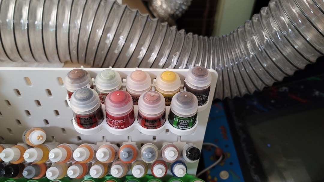 Citadel Games Paint Pot Holder for IKEA Skadis Pegboard 9