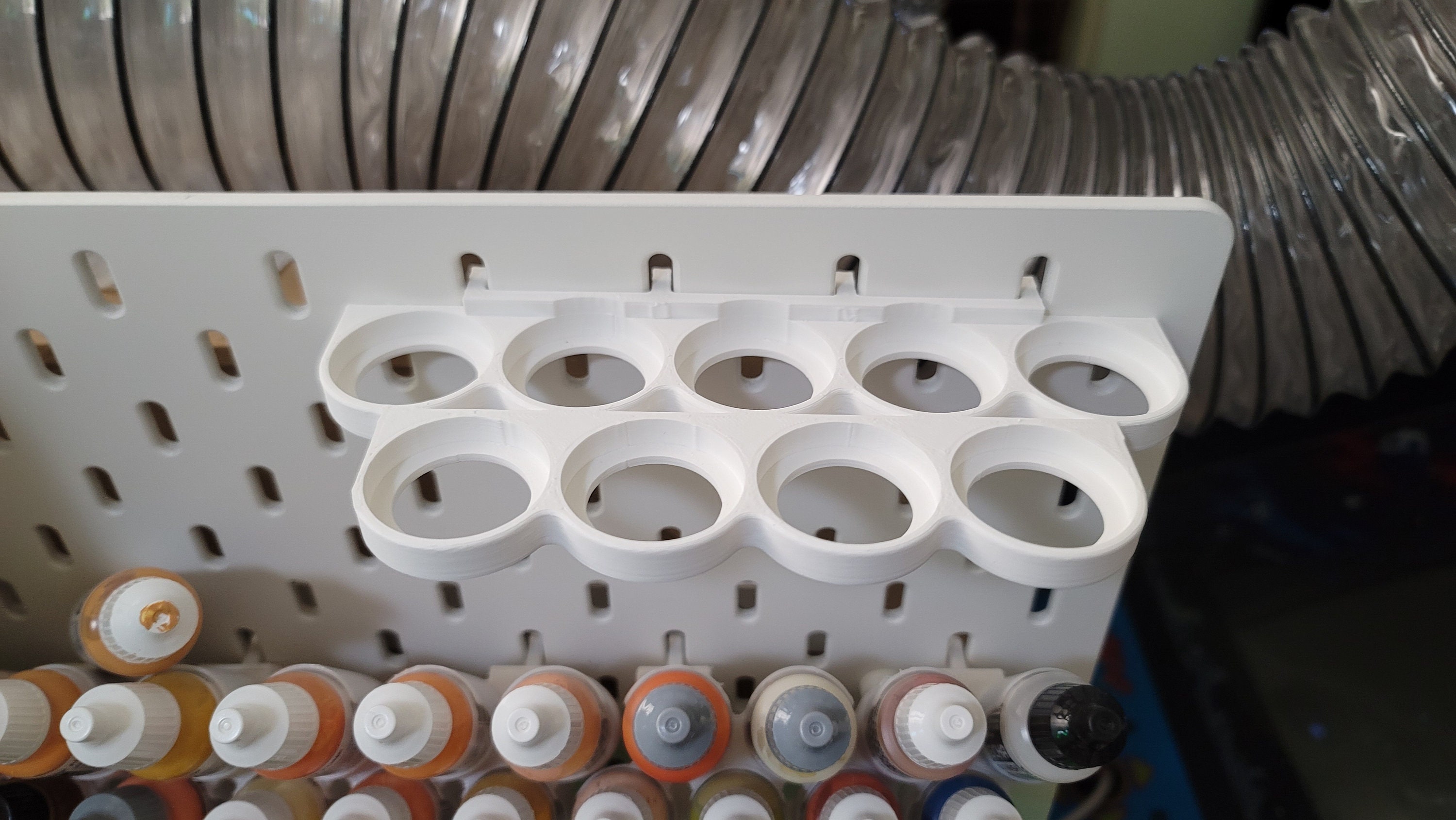 Citadel Games Paint Pot Holder for IKEA Skadis Pegboard 9