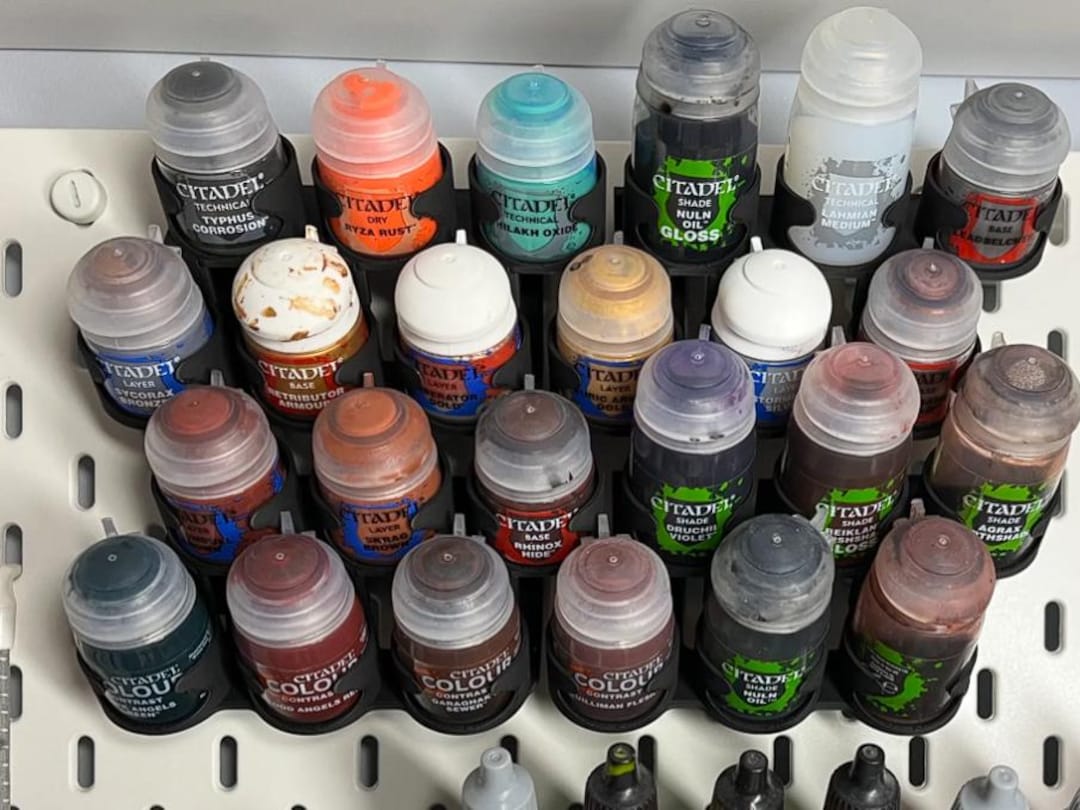 Citadel Games Workshop Paint Holder - Slanted 6 Holder for IKEA Skadis ...