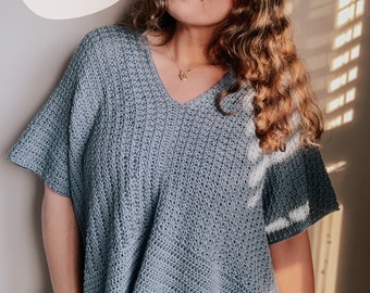 Crochet Pattern | Flora V Neck Top