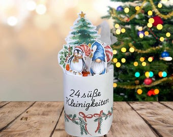 Duplo Mini Adventskalender med 24 Motiven och lären Vorlagen - Vorlage zum Ausdrucken von Duplo Banderolen, Weihnachten Diy Adventskalender