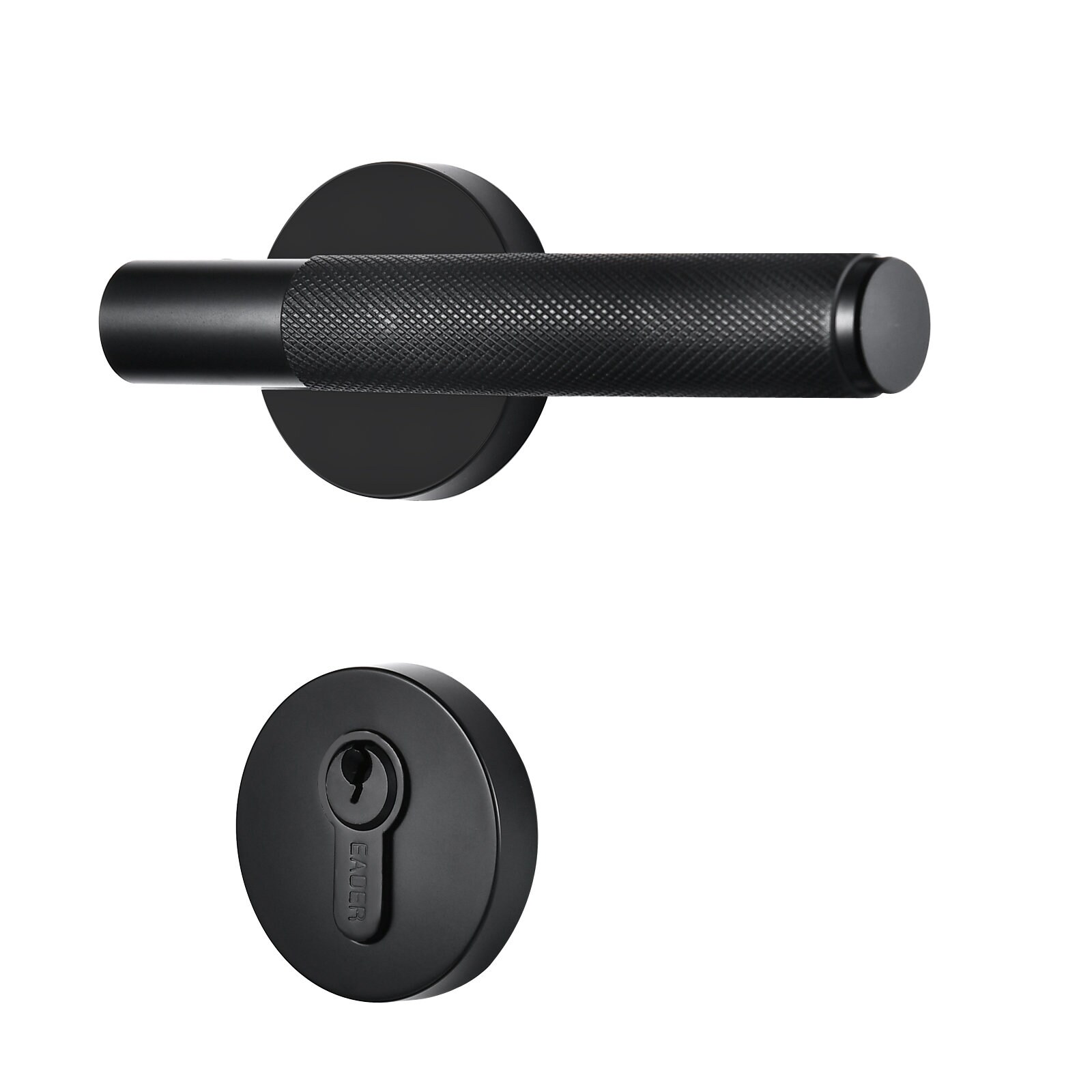 Knurled Door Lever Handles Black Door Handles Interior Etsy UK