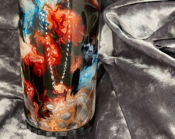 Galaxy Tumbler| Alcohol Ink Swirl| Galaxy's Edge| Custom Tumbler| Personalized Gift| Gift for Him