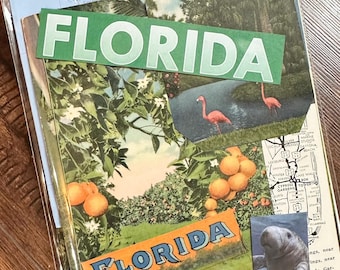 Vintage Florida Ephemera Kit: Tropical Beach Retro Travel Scrapbook Paper Pieces