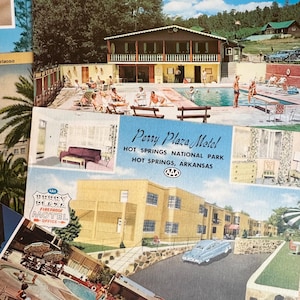 Set of Vintage motel/hotel Postcards, motel Postcard, Postcard pack, Vintage travel postcards, travel Postcard set, 50s postcards, summer
