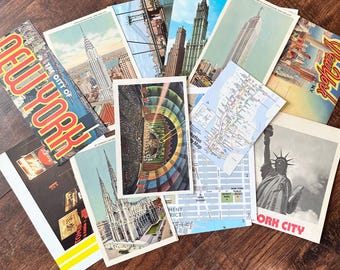 Vintage NYC Scrapbook Paper Pieces: New York City Ephemera Kit