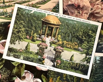 Vintage Garden and flower Postcard Sets: flower post cards, Floral Courtyards, Wildflowers, gardens