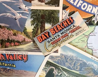 Vintage California Ephemera Pack: Scrapbook Collage Supplies