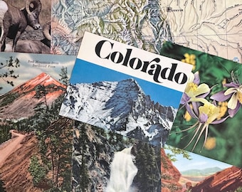 Vintage Colorado Ephemera Kit: Rocky Mountain Scrapbook Paper Pieces