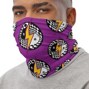 Unique PRINTED NECK GAITER - Small print Neck Gaiter Mask - Unisex Washable and Reusable Head Band - Breathable Bandana Face Mask