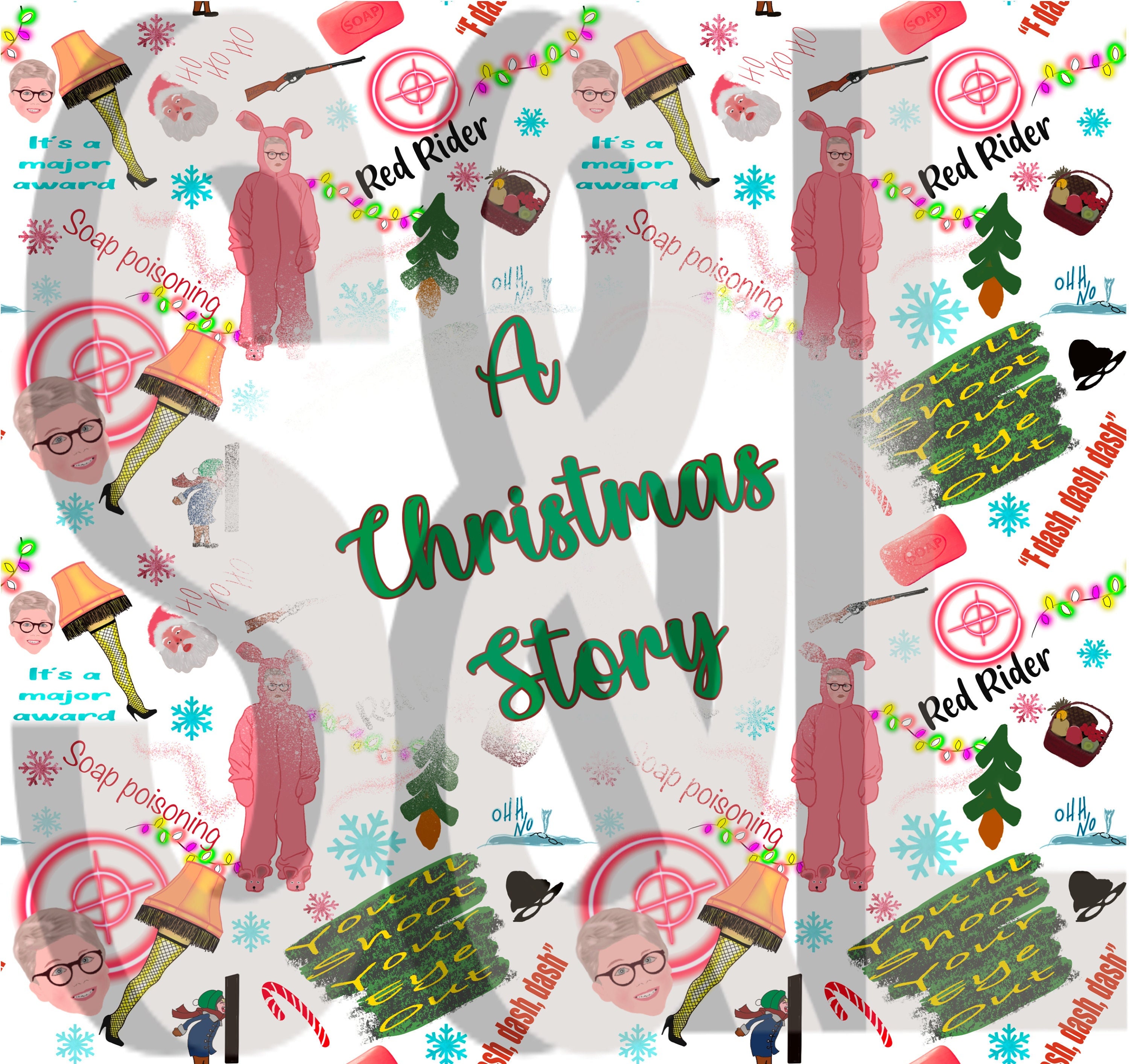 Achristmas Story Tumbler Wrap Straight 20 30 You'll - Etsy