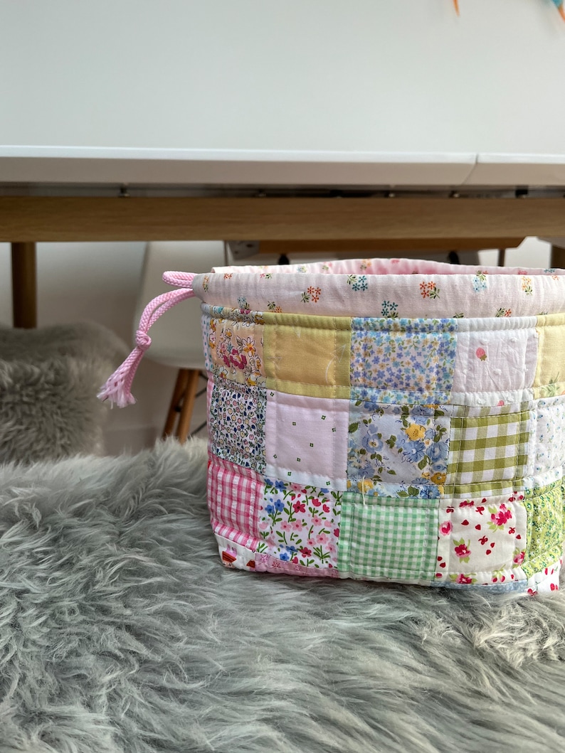 Medium Patchwork Quilted Project Crochet Knitting Bag / Toiletry Bag ...