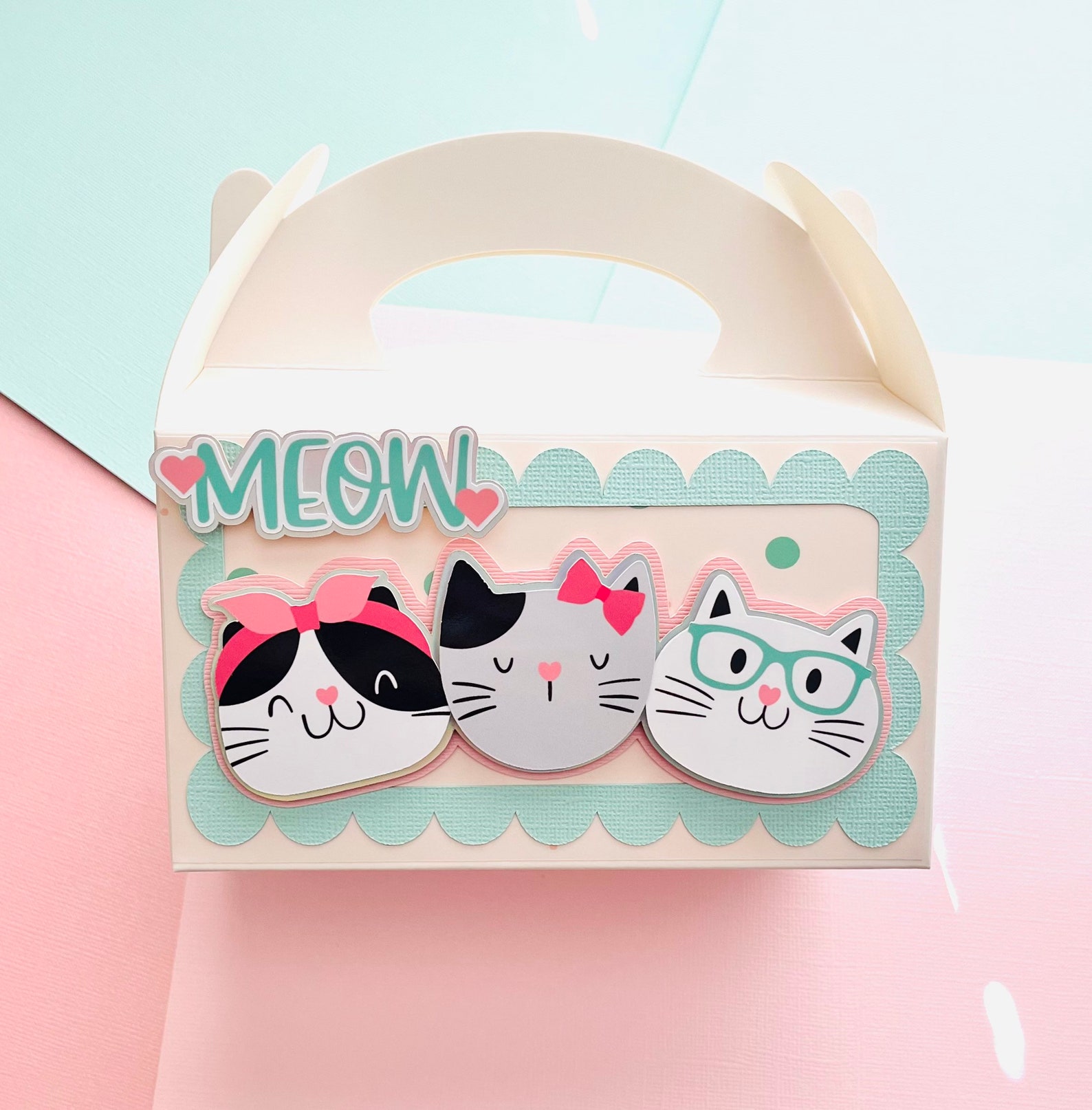 Kitten Party Favor Box/ Cat Party Favor Box/ Cat Decor/ Kitty Etsy