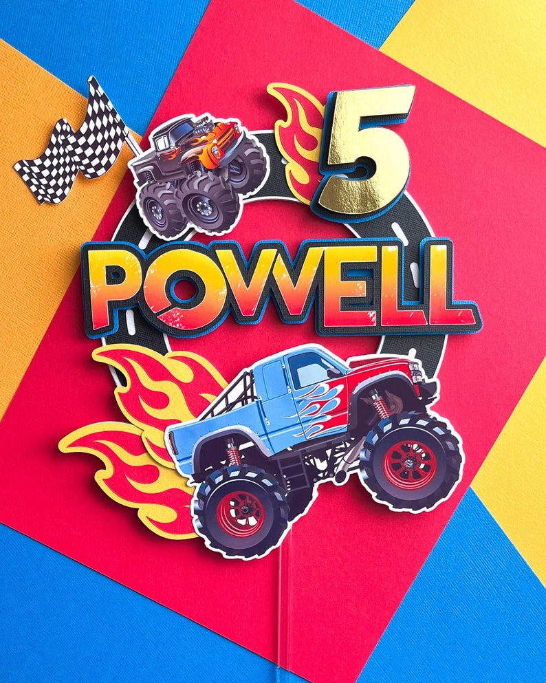 Monster Truck Cake Topper. Monster Jam Cake Topper. Monster | Etsy