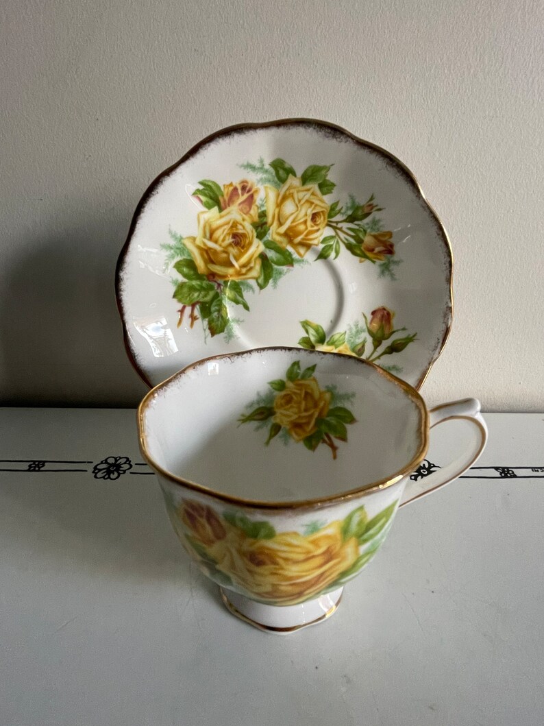 Vintage Royal Albert Tea Rose Pattern Bone China Teacup and Etsy