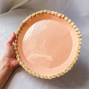 Large Round Ceramic Cake Tray image 1