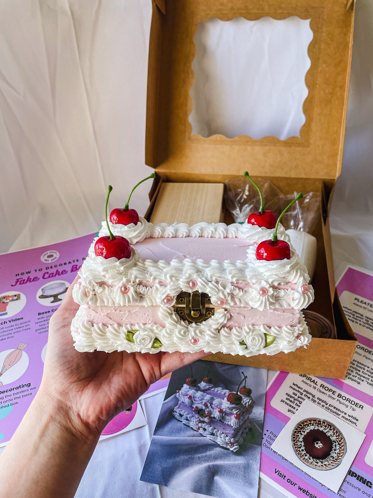 Fake Cake Containers Customizable DIY Fake Cake Box Decorating Kit - Etsy