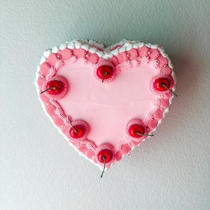 Fake Heart Cake Wall Hanging
