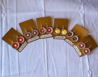 Bottle Cap Pie Earrings - Cherry, Blueberry, Pumpkin, Chocolate, Lemon, Stawberry HYPOALLERGENIC