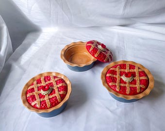 Ceramic Cherry Pie Jars