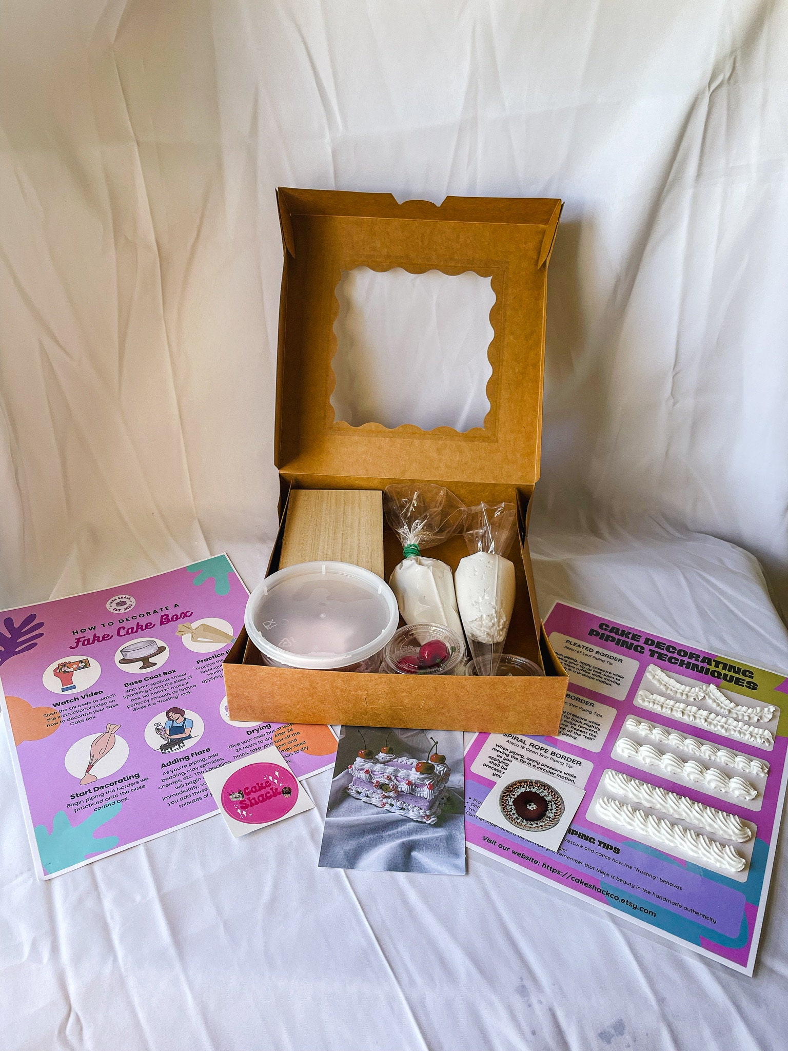 Fake Cake Containers Customizable DIY Fake Cake Box Decorating Kit - Etsy