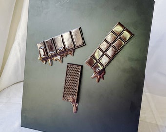 Melted Chocolate Bar Fridge Magnets - 3 pack