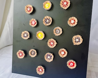 Upcycled Bottle Cap Pie Fridge Magnets