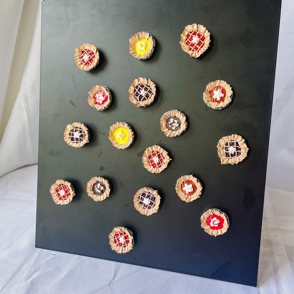 Upcycled Bottle Cap Pie Fridge Magnets