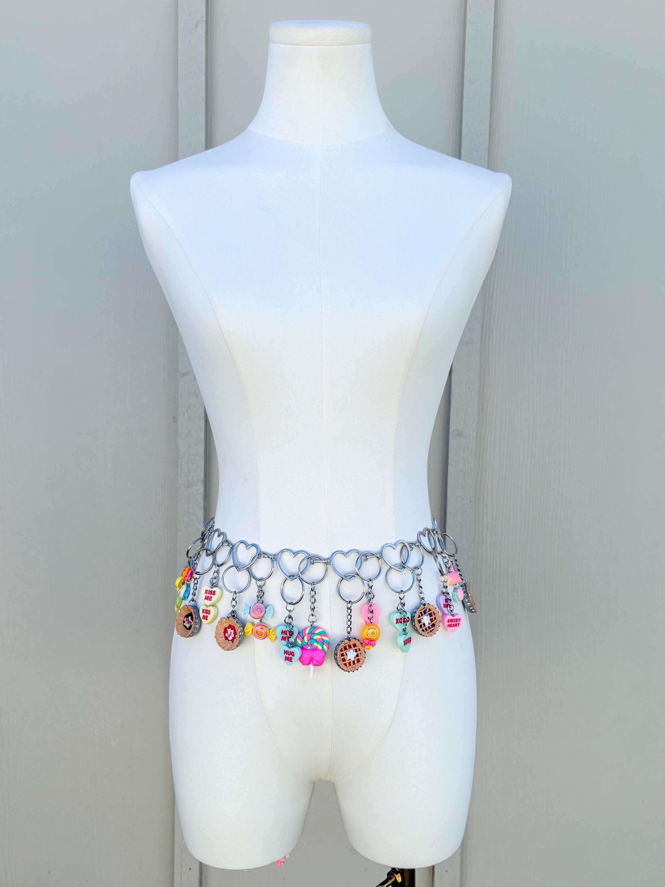 Y2k Silver Chain Belt - Etsy
