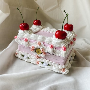 Vintage Cherry Fake Cake Boxes