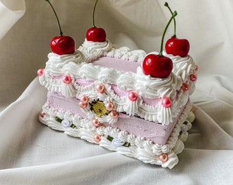 Vintage Cherry Fake Cake Boxes