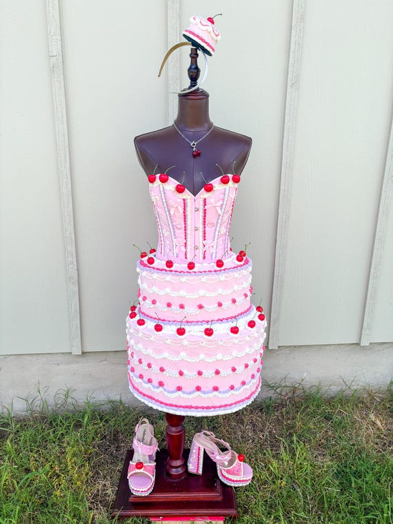 Fake Cake Tiered Skirt and Corset - Etsy Fake Cake Tiered Skirt and Corset - Etsy