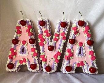 Customizable Fake Cake Letter Decorations