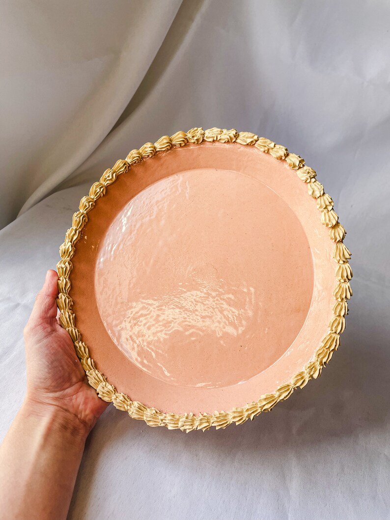 Large Round Ceramic Cake Tray image 4