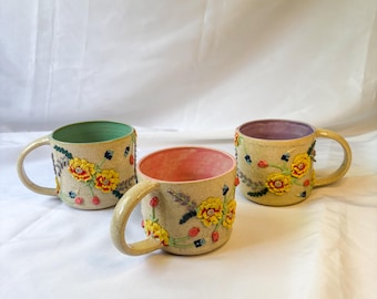 Ceramic Wildflower Mugs