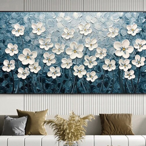 Large Abstract Blossom Oil Painting on Canvas Original - Etsy