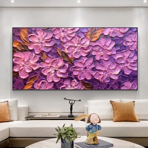 Original Flower Oil Painting on Canvas Large Wall Art - Etsy