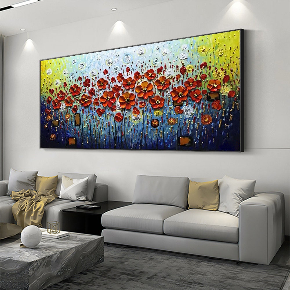 Large Abstract Blossom Oil Painting on Canvas Original - Etsy