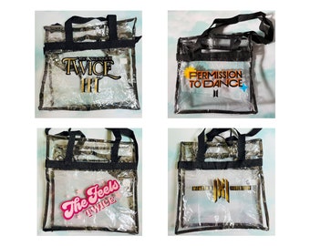 Kpop Groups Concert Tours Clear Stadium Approved Bag 12"x12"x6"