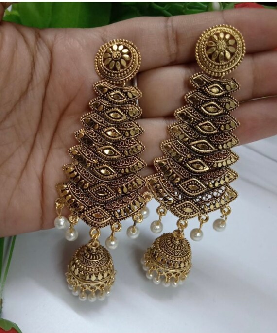 Beads jhumka on sale