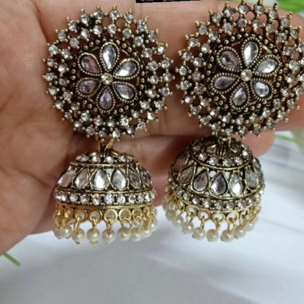 Bold light weight Jhumka - medium sized- multiple colors