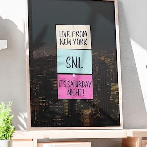 Live from New York – SNL Digital Print | Saturday Night Live Poster | A4 & A3 Wall Art