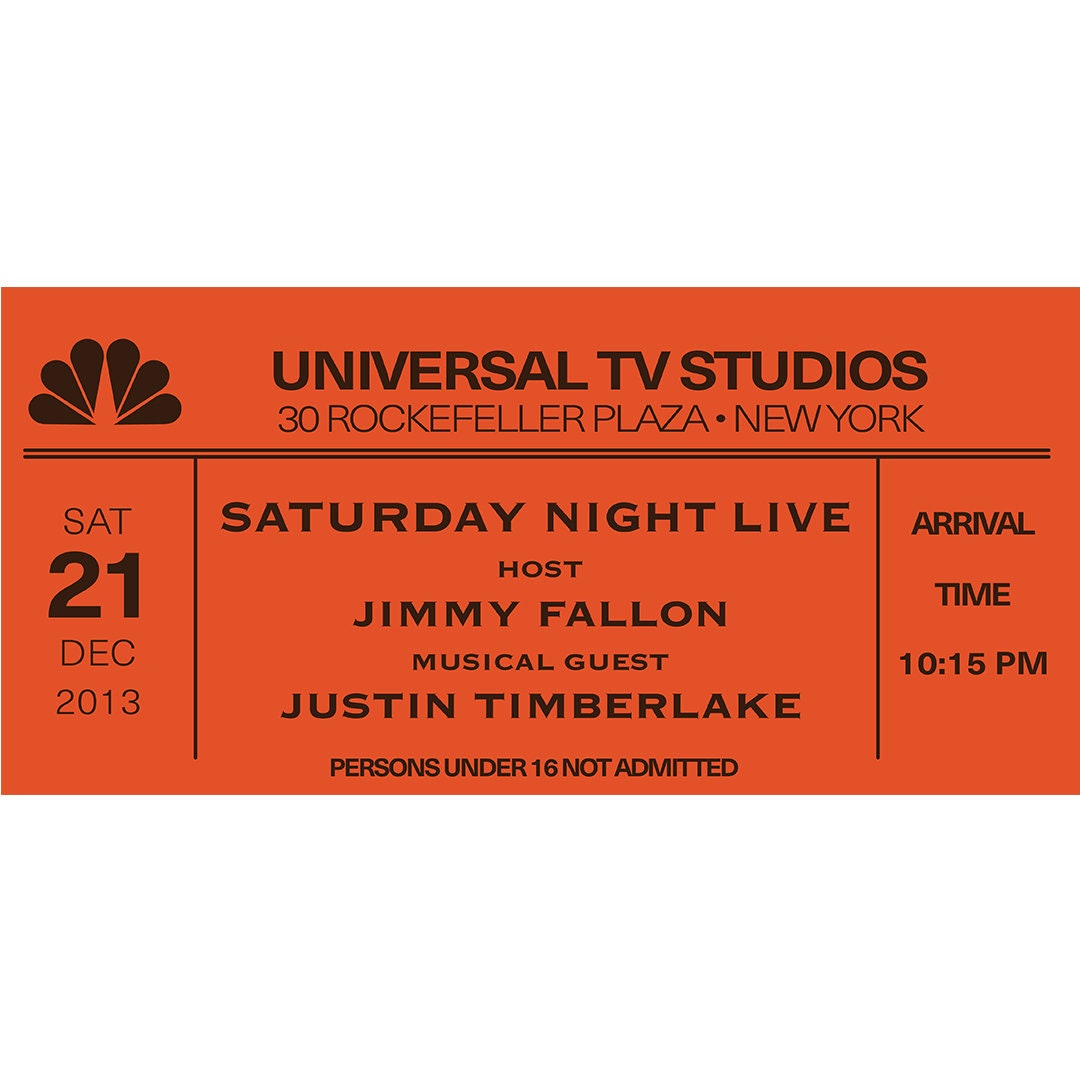 Personalized SNL Ticket Replica Remember Your Favourite Shows or Create