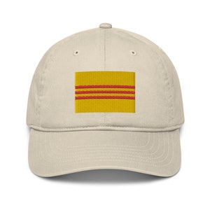 South Vietnam Flag Dad Hat, Embroidered Organic Cap, AAPI, Saigon pride Oyster